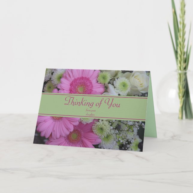 Carte Penser à vous Floral (Devant)