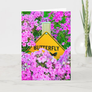 Carte Penser à vous le jardin des papillons