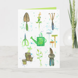 Carte Penser À Vous Les Outils De Jardinage De Gardener 