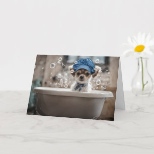 Carte Penser à vous mignon Chihuahua Chien chiot