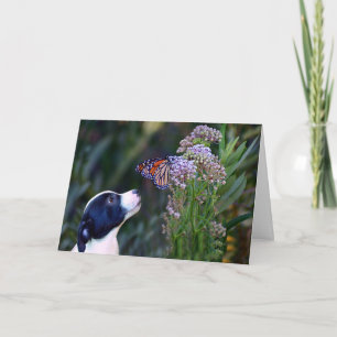 Carte Penser à vous personnalisable mignon chiot