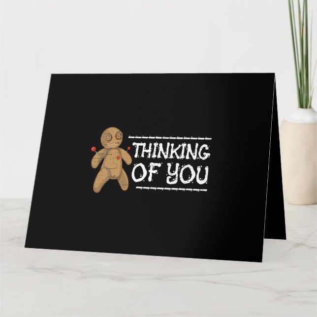 Carte Penser À Vous Poupée Halloween Party Éffrayant Tri (Devant)