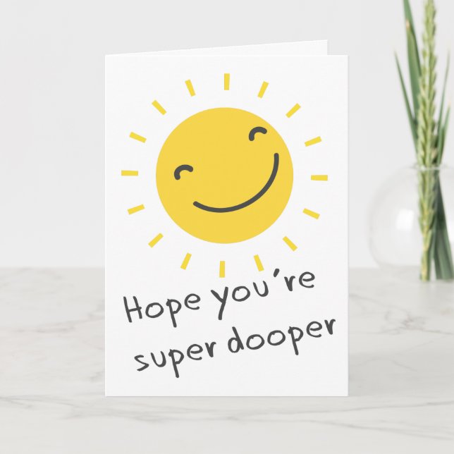 Carte Penser à vous soleil (Devant)