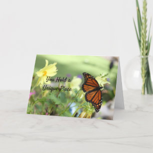 Carte Penser à vous unique - Monarch Butterfly Card
