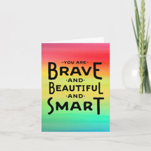 Carte Penser à vous, vous êtes courageux, beau et intell