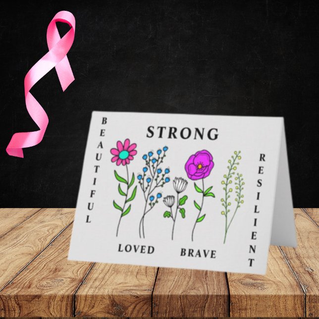 Carte Penser aux mots d'encouragement ou de cancer (Créateur téléchargé)