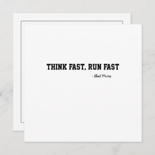 Carte Penser Fast Run Sport Football Motivation