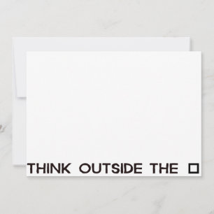 CARTE PENSEZ À L'EXTÉRIEUR DE LA BOÎTE