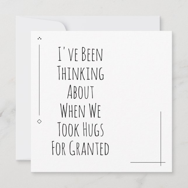 Carte Pensez À Quand Nous Avons Pris Des Hugs Pour Acqui (Devant)