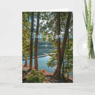 Carte Pensez à vous Beau Lac Camping Forêt Arbre