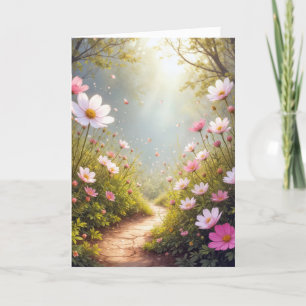 Carte Pensez à vous Cosmos Flower Garden