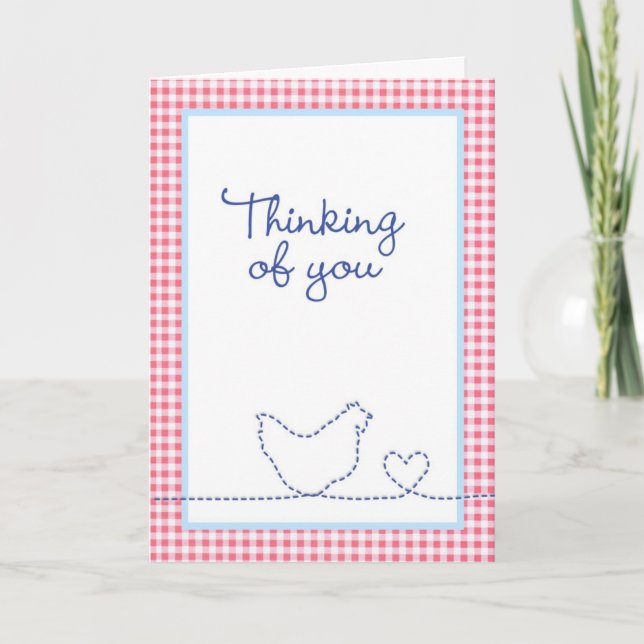 Carte Pensez à vous : perte d'une poule (Devant)