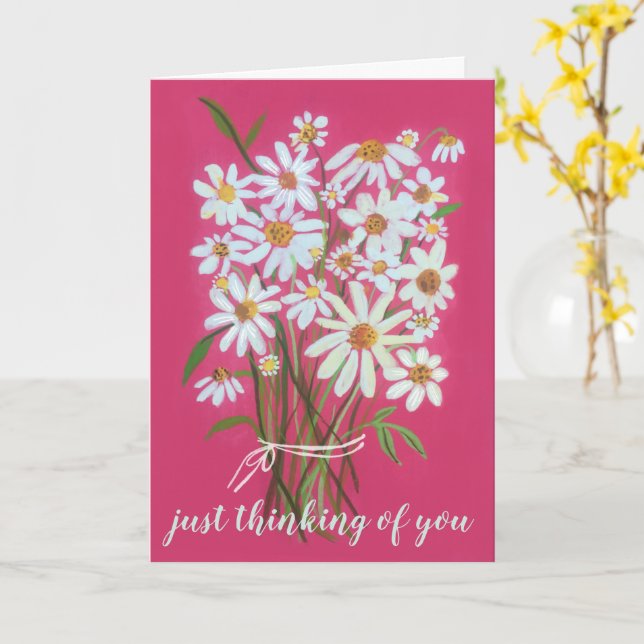 Carte Pensez à You Daisy Bouquet Customisez-le ! (Fleur jaune)
