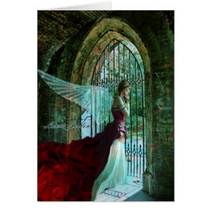 Carte pensive d'ange