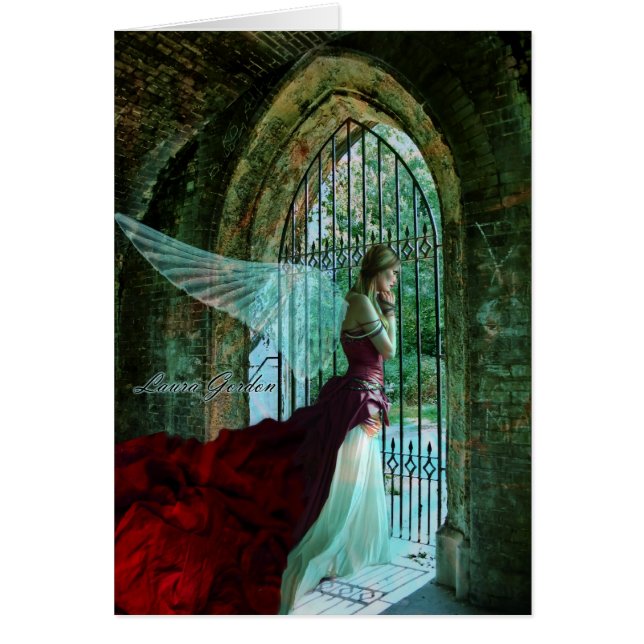 Carte pensive d'ange (Devant)
