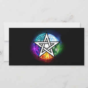 Carte pentagramme du Wiccan
