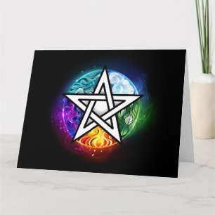Carte pentagramme du Wiccan