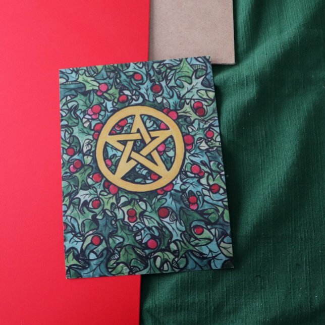 Carte Pentagramme païen de Yule (Créateur téléchargé)
