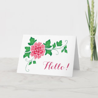 Carte Peony Hello