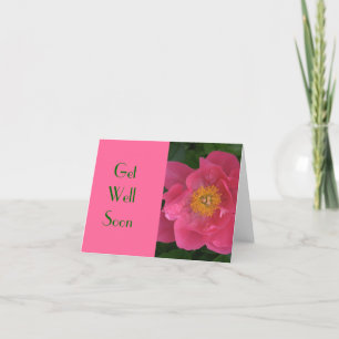 CARTE "PEONY ROSE AVEC MARIGOLD CENTER" /BIENTÔT BIEN"