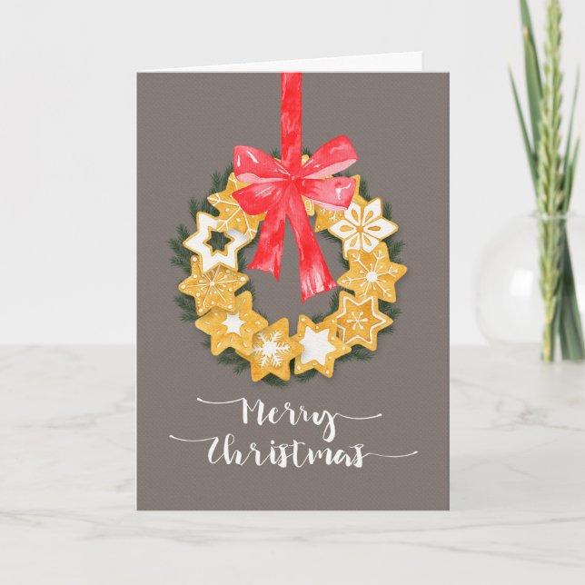 Carte Pepparkakor de Noël pliée (Devant)