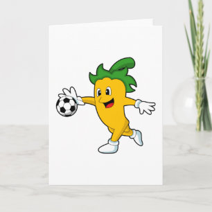 Carte Pepper Vegan comme joueur de football avec Soccer.