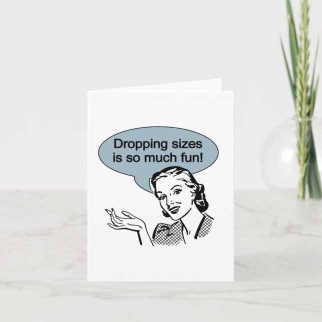 Carte Perdre des tailles est tellement amusant (Devant)