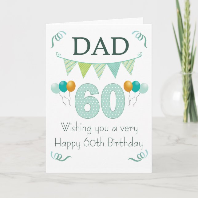 Carte père 60e anniversaire (Devant)