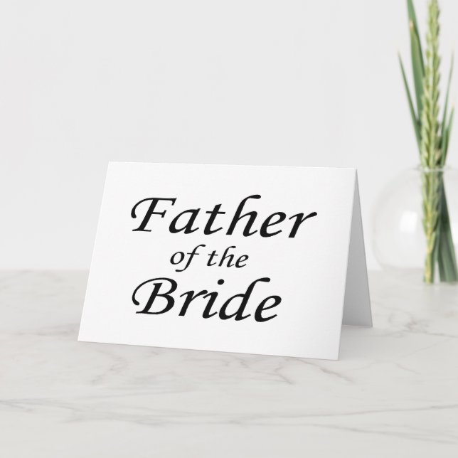 Carte Père de la mariée (Devant)