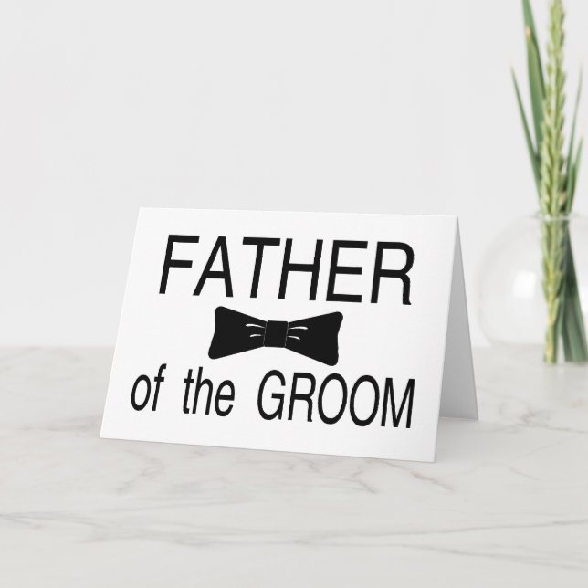 Carte Père Du Groom Bowtie (Devant)