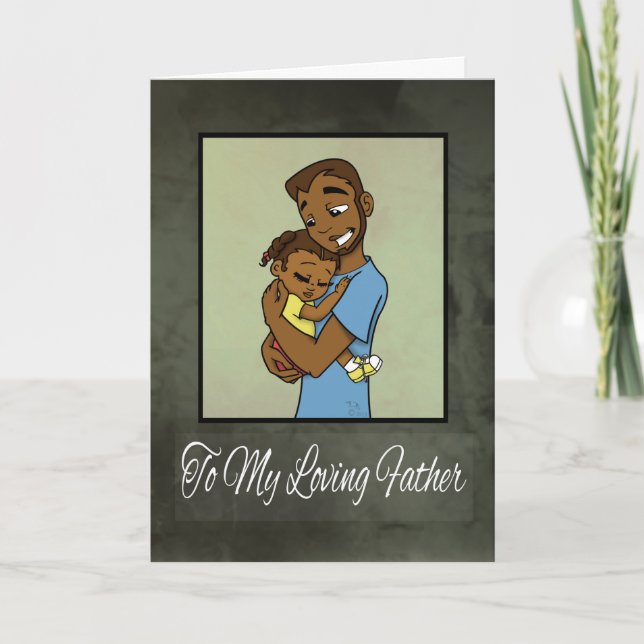 Carte Père et fille afro-américains (Devant)