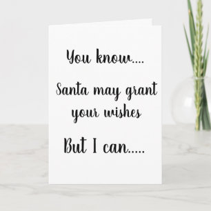 CARTE **PÈRE NOËL ACCORDE DES SOUHAITS—JE VOUS DONNE DES