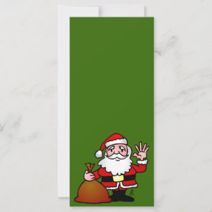 Carte Père Noël agitant