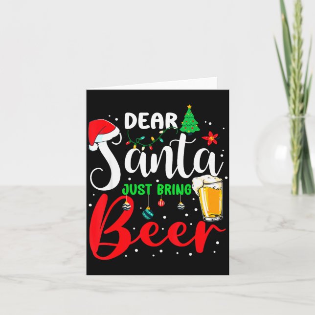 Carte Père Noël apporte juste de la bière Chemises de No (Devant)