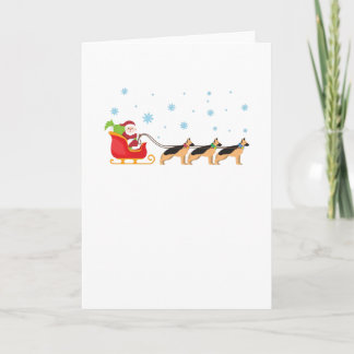 Carte Père Noël Berger Allemand Renne Noël