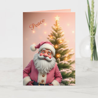 Carte Père Noël capricieux papier Noël