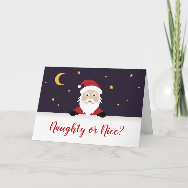 Carte Père Noël coquin ou gentil (Devant)