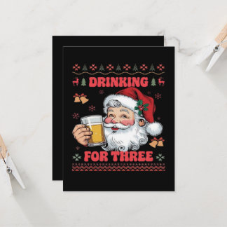 Carte Père Noël Couple Chirstmas
