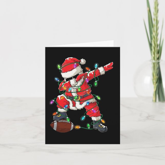 Carte Père Noël Dabing Avec Le Joueur De Football De Noë (Devant)