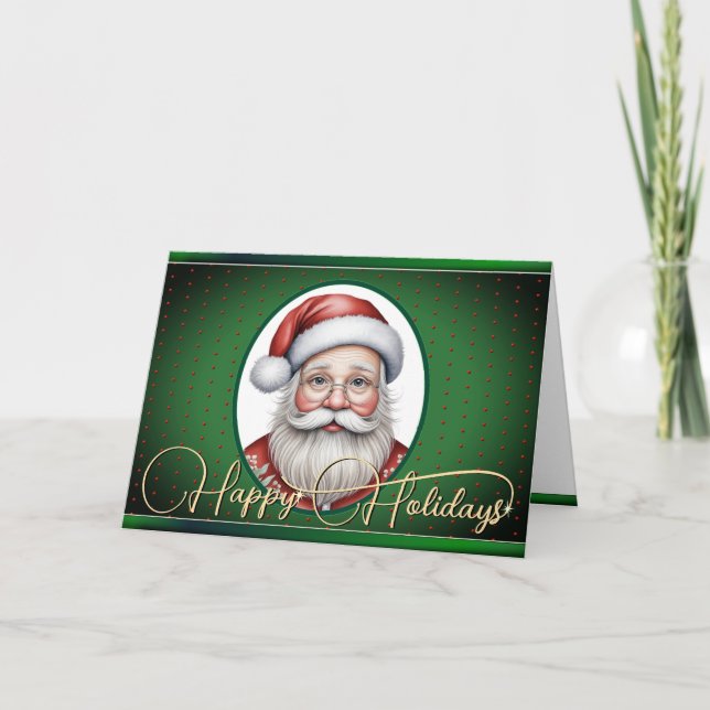 Carte Père Noël de Joyeuses Fêtes (Devant)