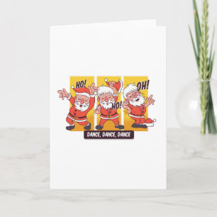 Carte Père Noël de Noël dansant