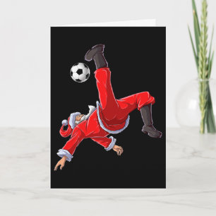 Carte Père Noël de Noël Football Kick vélo Xmas Hommes G