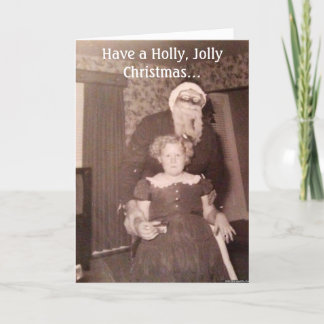 Carte Père Noël Déplaisante Holly Jolly Christmas