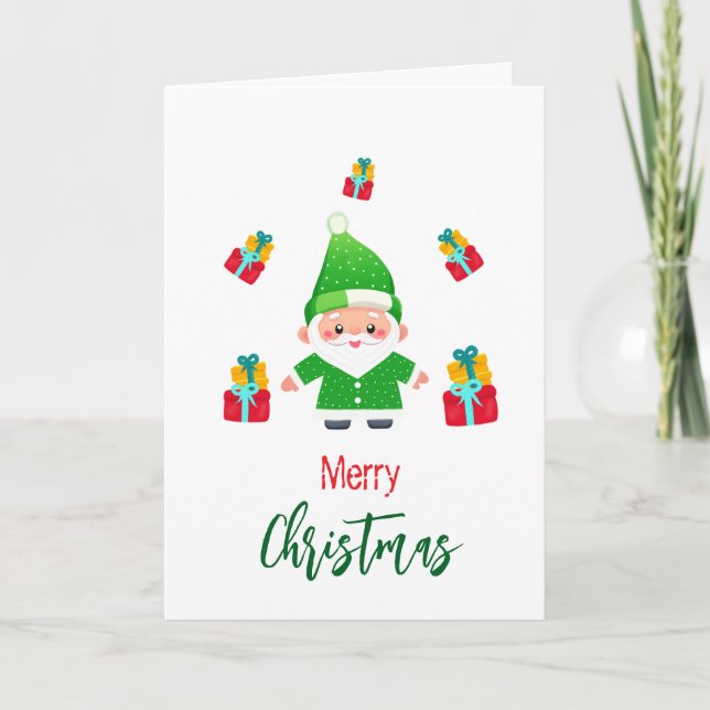 Carte Père Noël drôle (Devant)