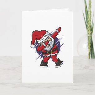 Carte Père Noël drôle en train de dabber