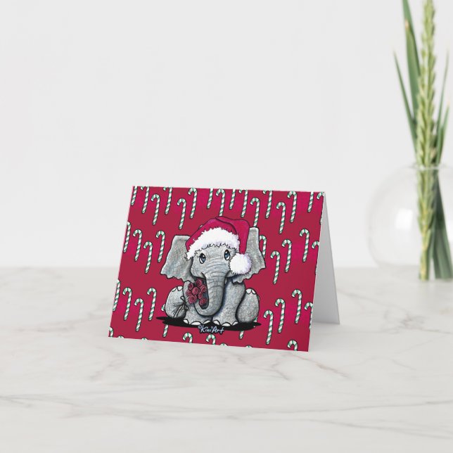 Carte Père Noël Elephant Christmas Card (Devant)