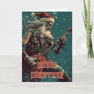 Carte Père Noël en métal lourd