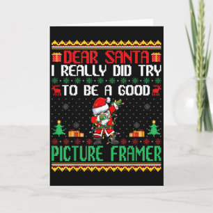 Carte Père Noël essaie d'être un bon encadreur - Noël dr