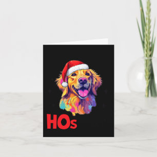 Carte Père Noël Golden Retriever Chien Il y a des trous