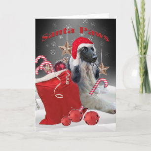 Carte Père Noël Hound Afghan